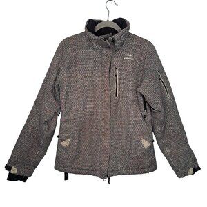 Eider Women's Black Gray Patterned Ski Jacket Size 40 10